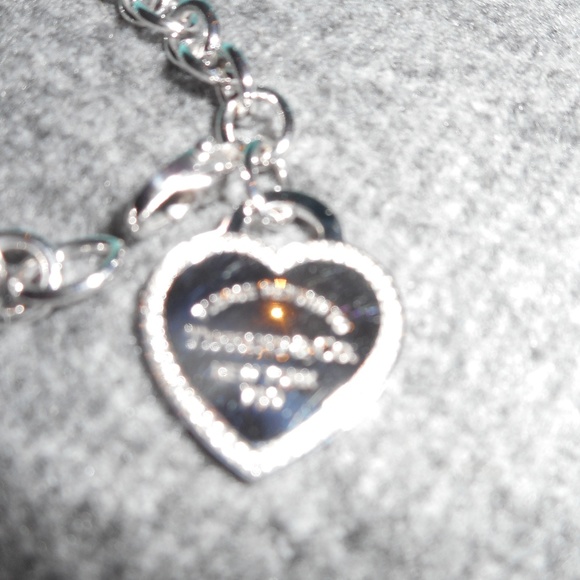 PERFECT CHRISTMAS GIFT TIFFANY & CO 18K WHT GOLD & DIAMOND HEART TAG BRACELET - Picture 6 of 16